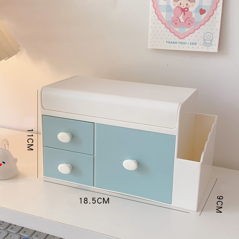 Creative Cute Desktop Storage Box Plastic Drawer Office Home Cosmetic Box Student Finishing Storage Box