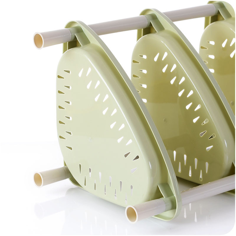 Multifunctional 3-layer combination rack floor-standing plastic storage rack