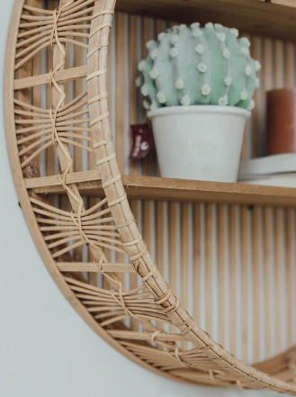 Geflochtenes Regal，Aufbewahrungsregal，Hintergrundwand Lager- und Ausstellungsregal