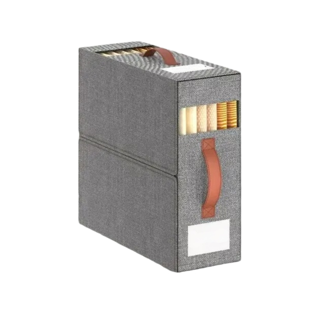 Kompakte, faltbare Aufbewahrungsbox zur Lagerung von Bettlaken, Handtüchern und Bettwaren.