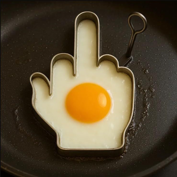 🍳Funny Middle Finger Egg Mold🤨