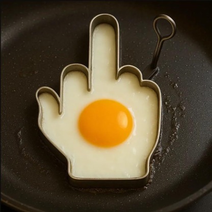 🍳Funny Middle Finger Egg Mold🤨