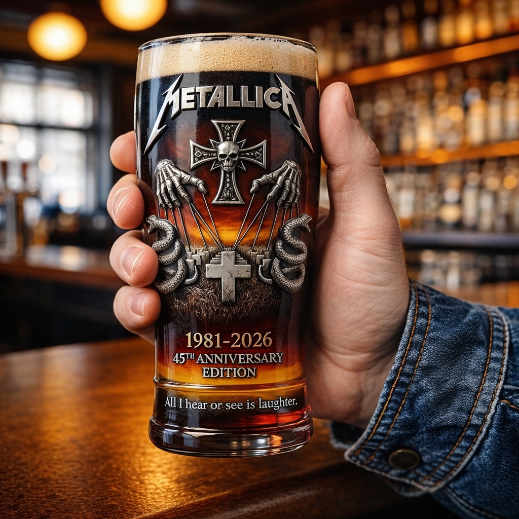 Metallica 45th Anniversary Collector Glass (1981–2026)