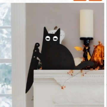 Funny Cat Door Corner Sign