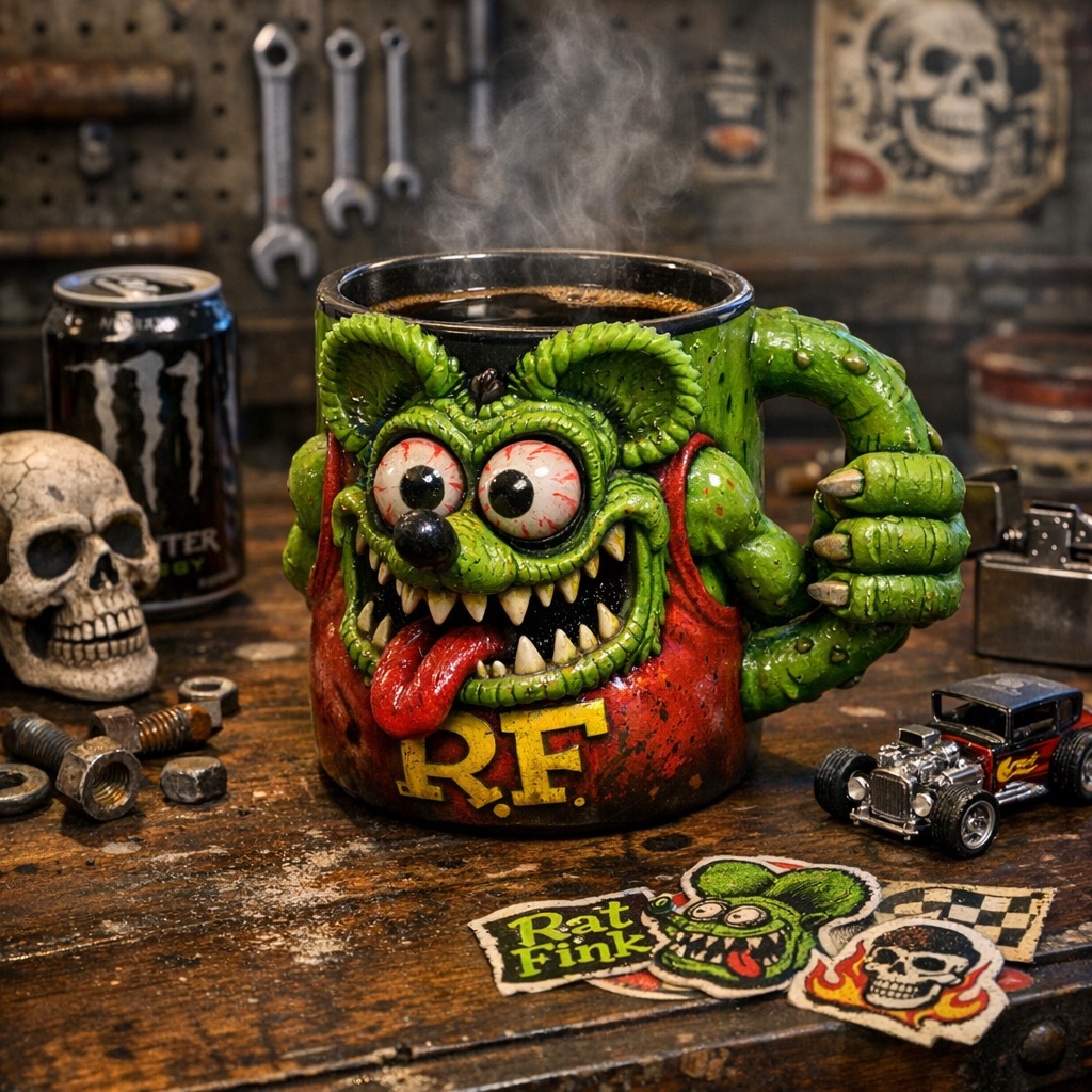 Rat Fink 3D Ceramic Mug