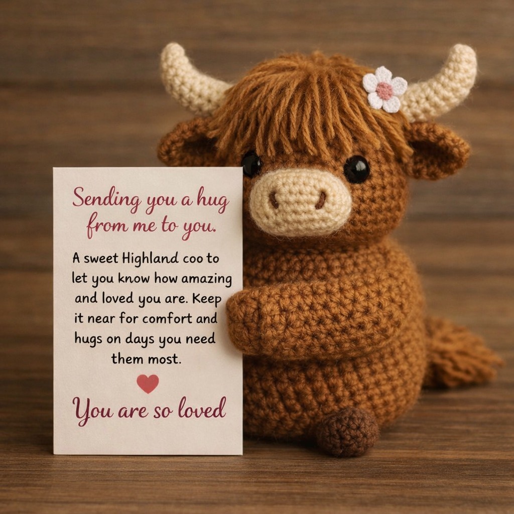 Emotional Support Highland Cow Gift Kit