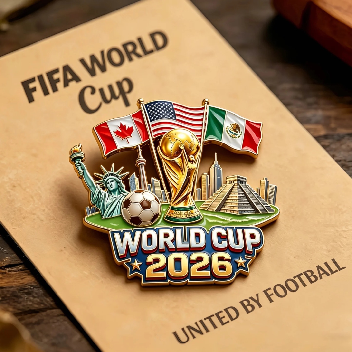 ⚽FLASH SALE: 60% OFF!🏆2026 World Cup USA/Canada/Mexico Commemorative Pin