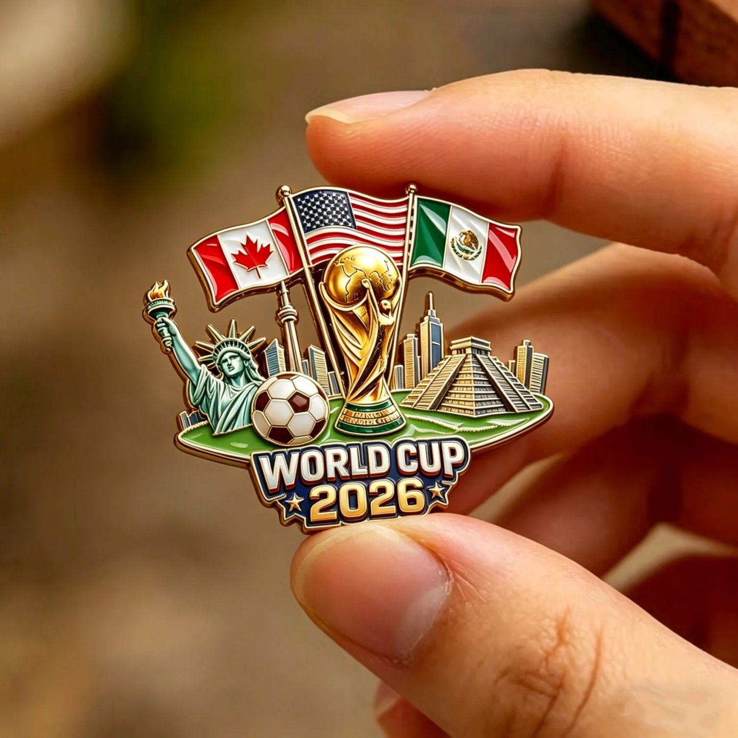 ⚽FLASH SALE: 60% OFF!🏆2026 World Cup USA/Canada/Mexico Commemorative Pin