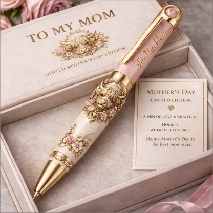 💖To My Mom – Highland Cow Embossed Pen Gift Set