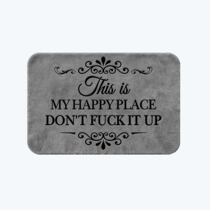 “This Is My Happy Place” Doormat