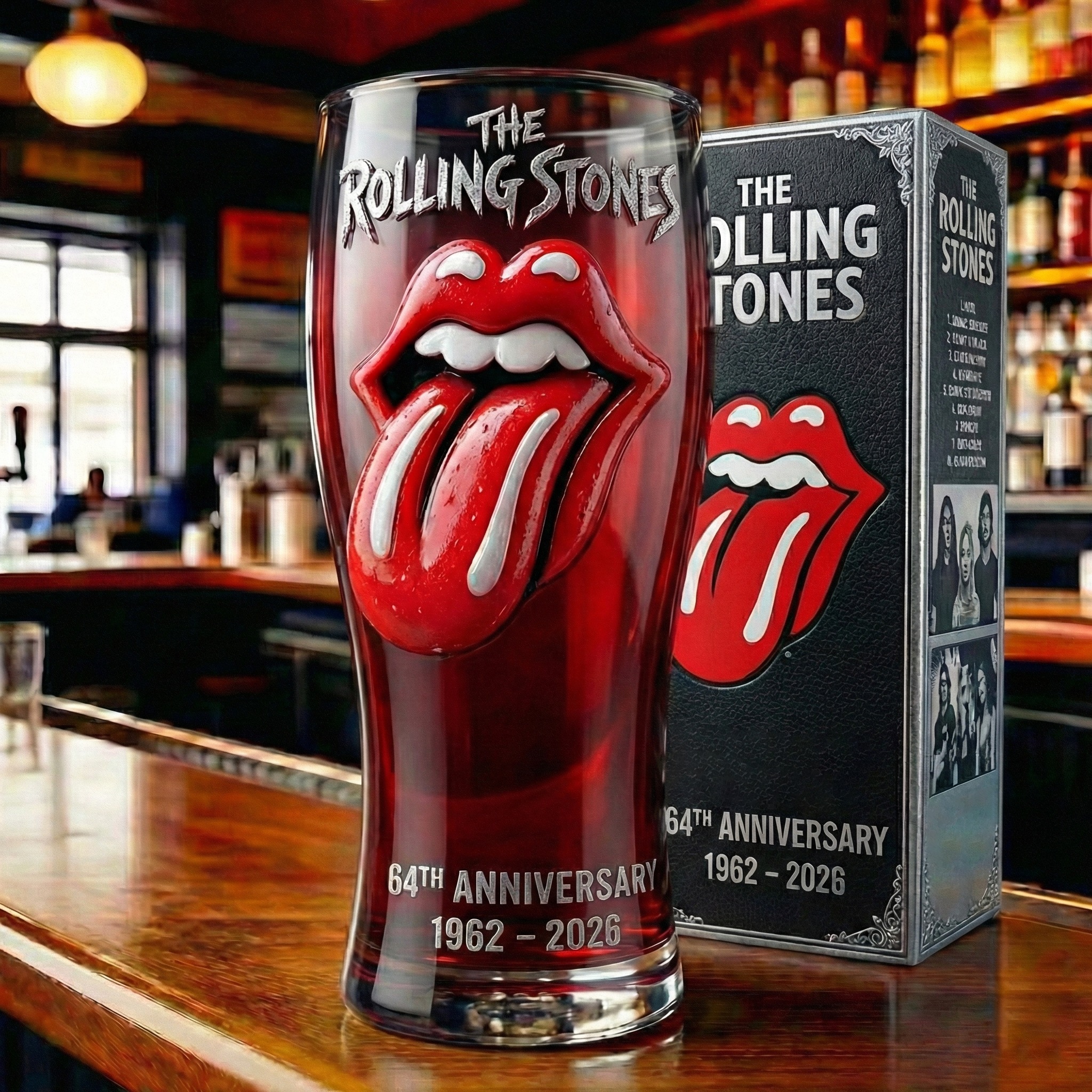 The Rolling Stones 64th Anniversary Heritage Glass