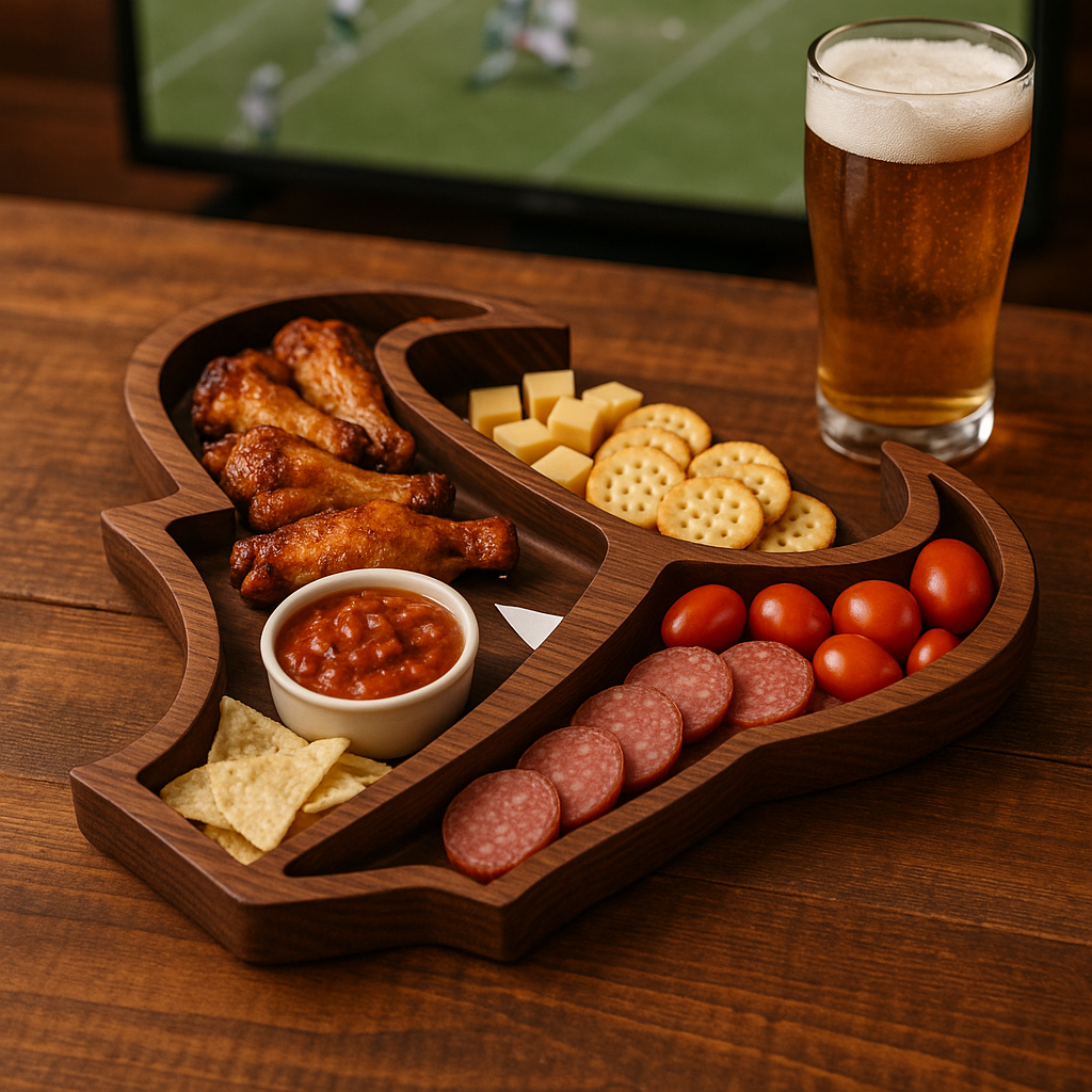 Team Legacy Wooden Charcuterie Board – Limited Edition Game Day Platter