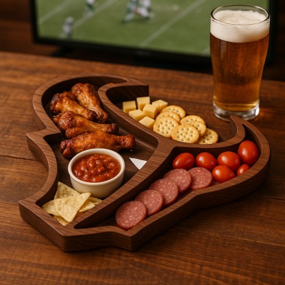 Team Legacy Wooden Charcuterie Board – Limited Edition Game Day Platter