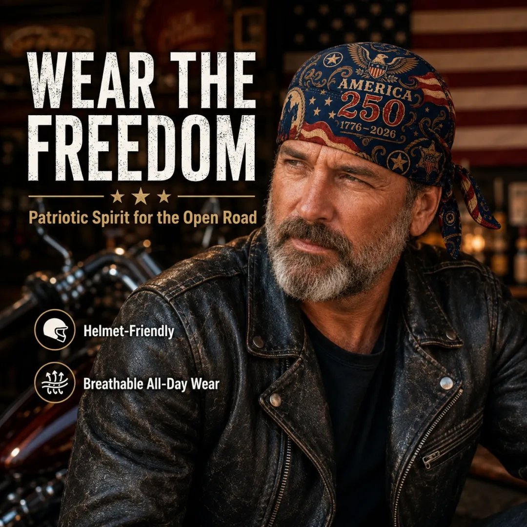 America 250 Cycling Pirate Hat / Biker Headwrap