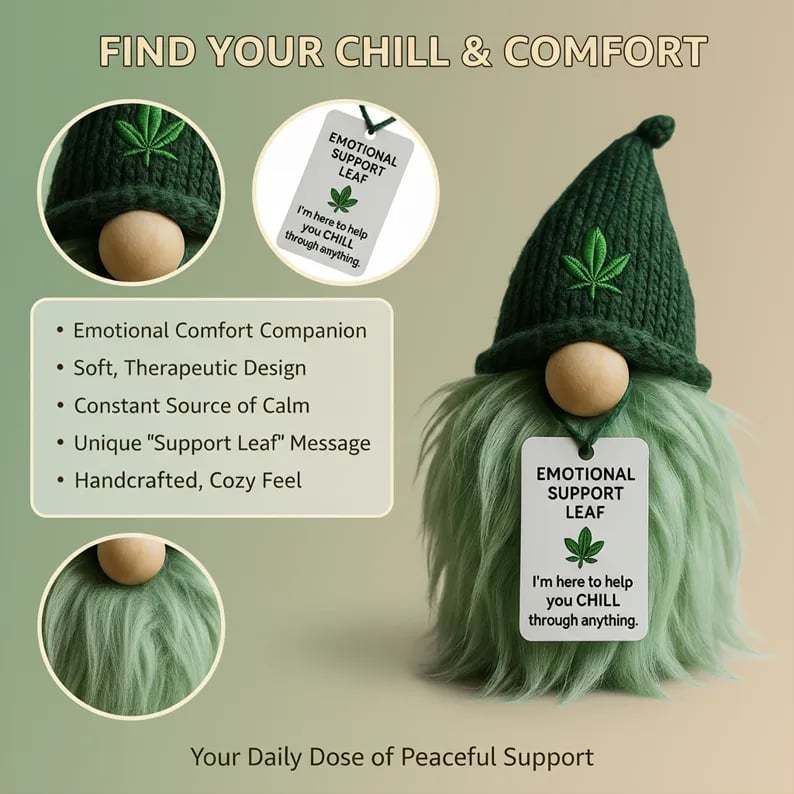 🔥Last Day 49% OFF - 🌿💚 Emotional Support Weed Gnome – Your Little Cannabis Companion