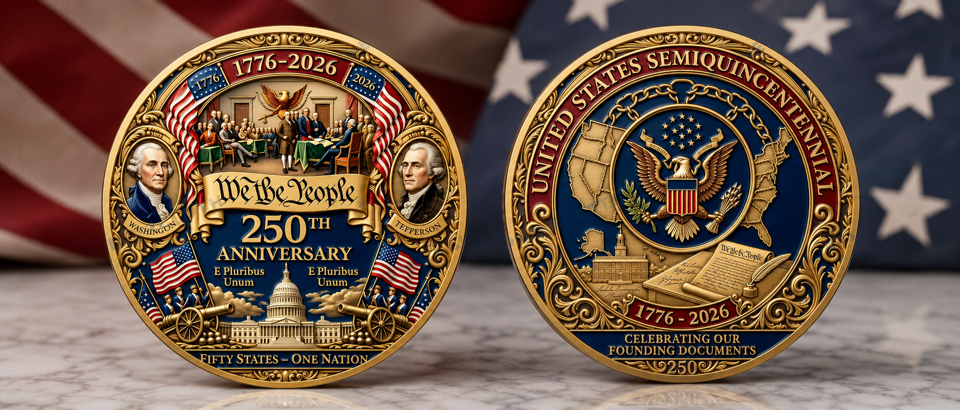 🔥Summer Sale 50% OFF🔥United States 250th Anniversary Commemorative Challenge Coin