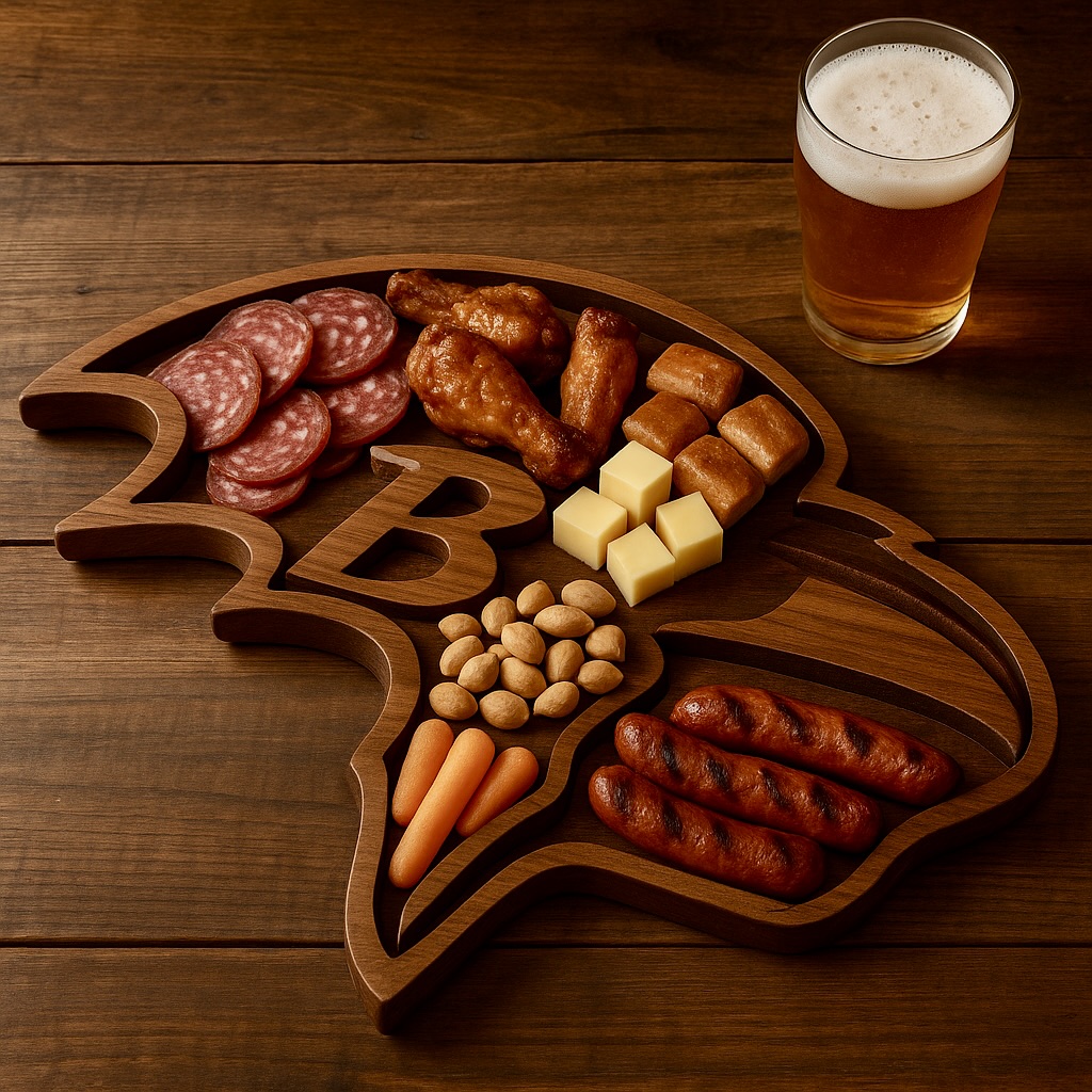 Team Legacy Wooden Charcuterie Board – Limited Edition Game Day Platter