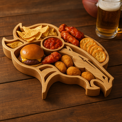 Team Legacy Wooden Charcuterie Board – Limited Edition Game Day Platter
