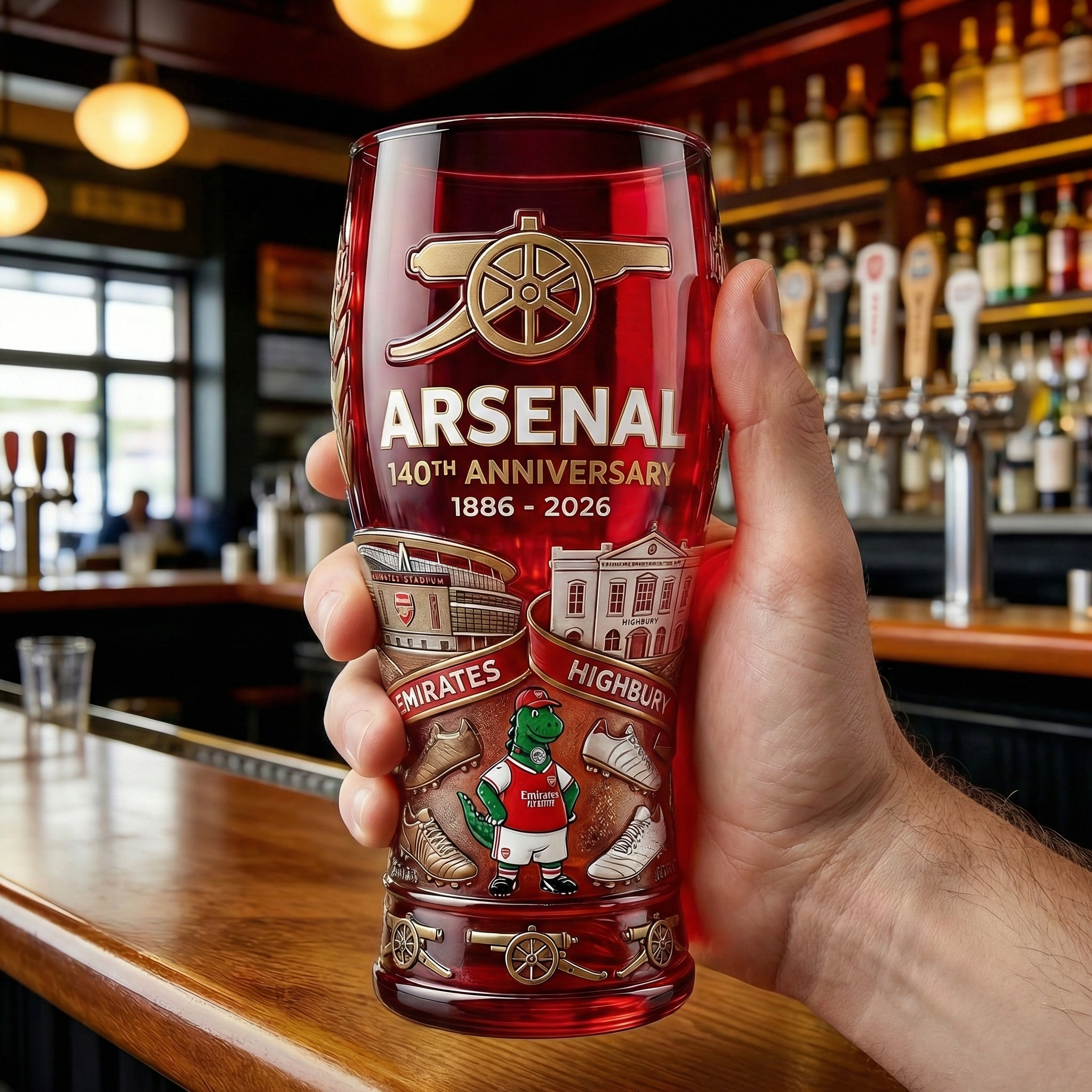 Arsenal 140th Anniversary Collector Glass