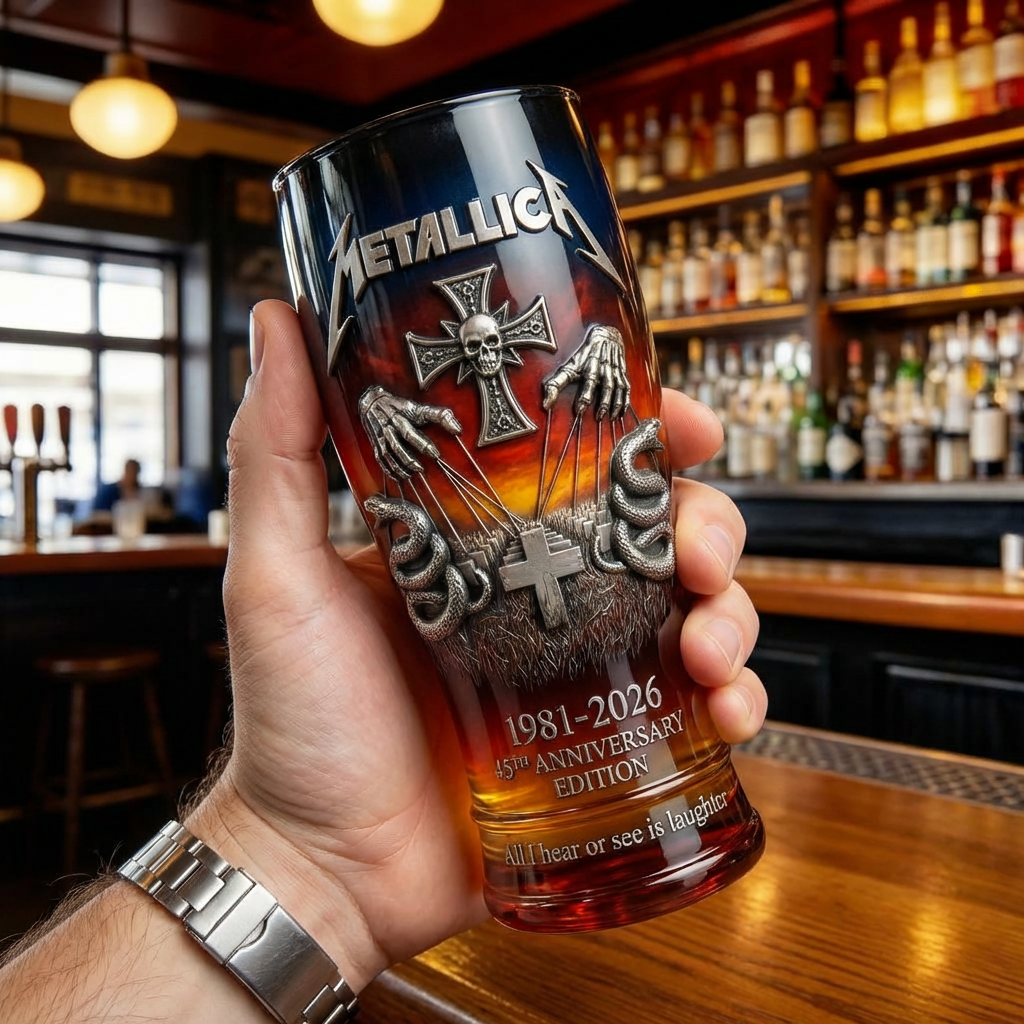 Metallica 45th Anniversary Collector Glass (1981–2026)