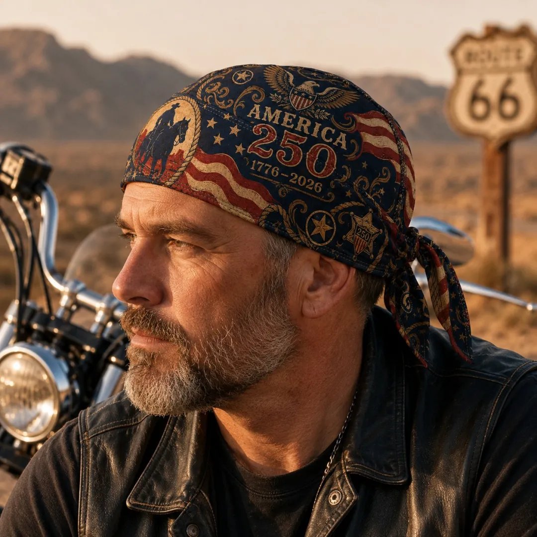 America 250 Cycling Pirate Hat / Biker Headwrap