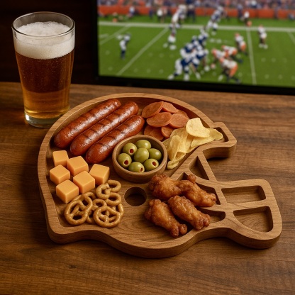 Team Legacy Wooden Charcuterie Board – Limited Edition Game Day Platter
