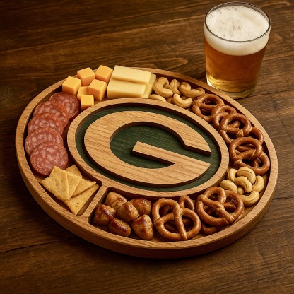 Team Legacy Wooden Charcuterie Board – Limited Edition Game Day Platter