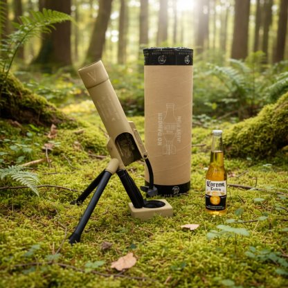 🚀 51mm Beer Bottle Mortar Bottle Opener 🍻– Novelty Cap-Launching Desk & Bar Accessory