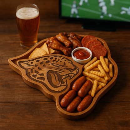 Team Legacy Wooden Charcuterie Board – Limited Edition Game Day Platter