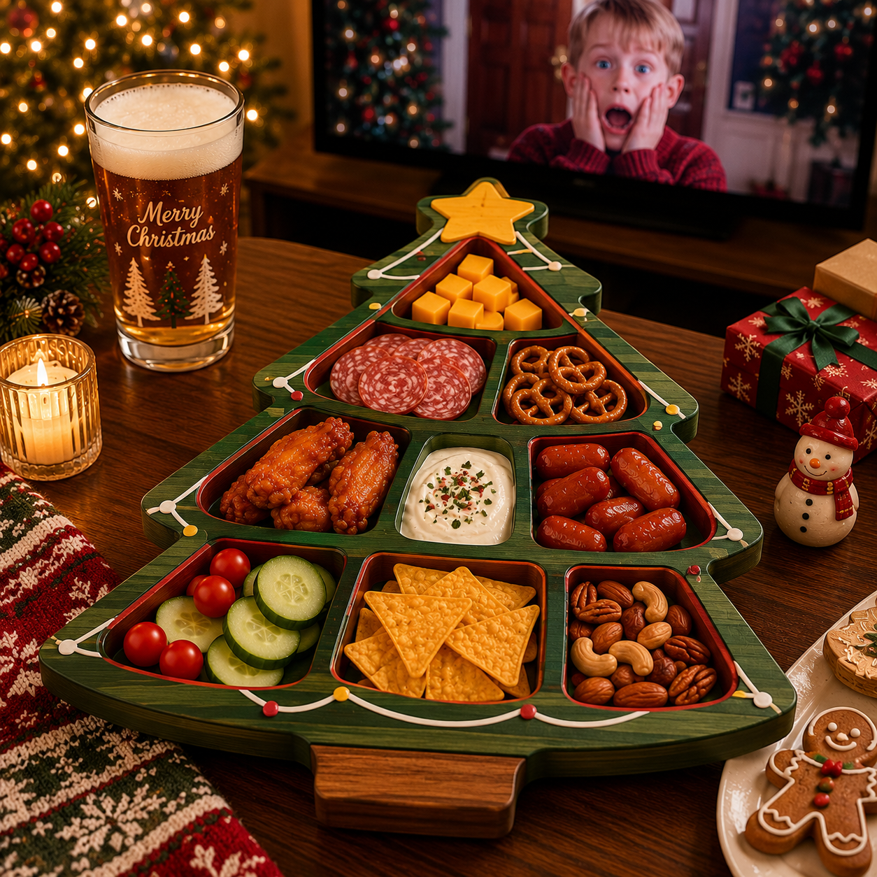 🎅 CHRISTMAS SPECIAL — Festive Character Divided Serving Platter