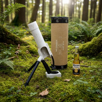 🚀 51mm Beer Bottle Mortar Bottle Opener 🍻– Novelty Cap-Launching Desk & Bar Accessory