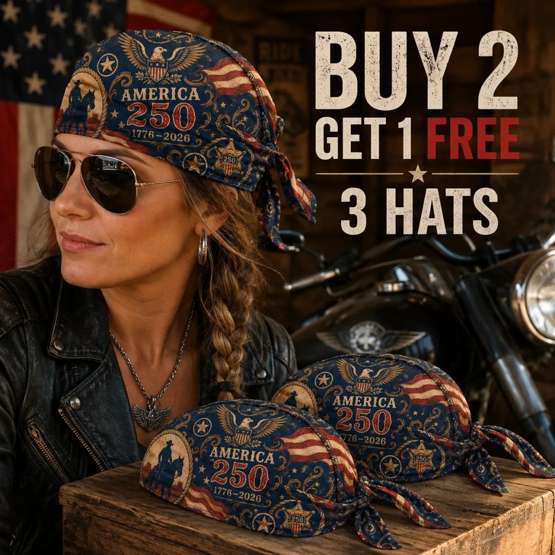 America 250 Cycling Pirate Hat / Biker Headwrap