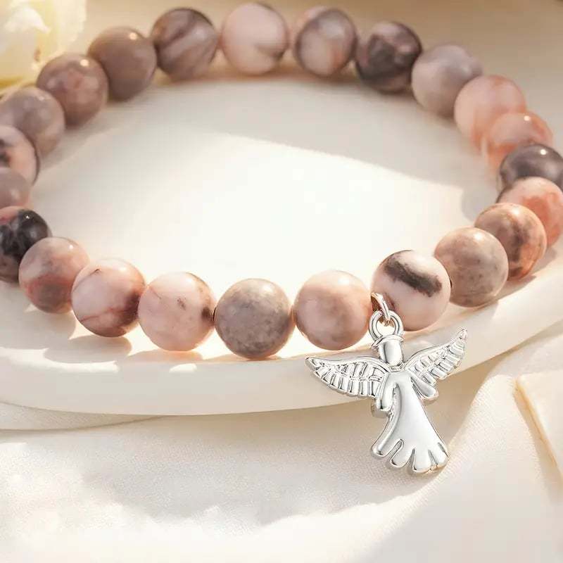 💖🎁2026 Mother's Day Gifts 50% Off--🧵Memorial Gifts Angel Wings Healing Crystal Bracelet