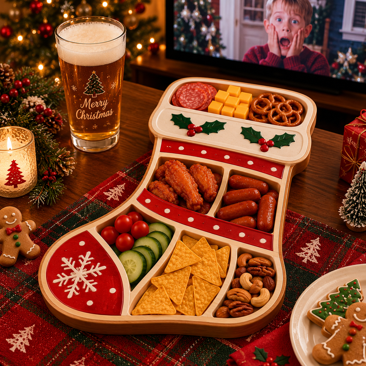 🎅 CHRISTMAS SPECIAL — Festive Character Divided Serving Platter