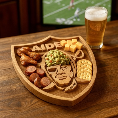 Team Legacy Wooden Charcuterie Board – Limited Edition Game Day Platter