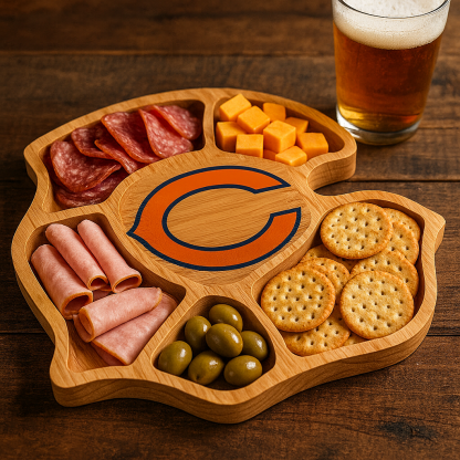 Team Legacy Wooden Charcuterie Board – Limited Edition Game Day Platter