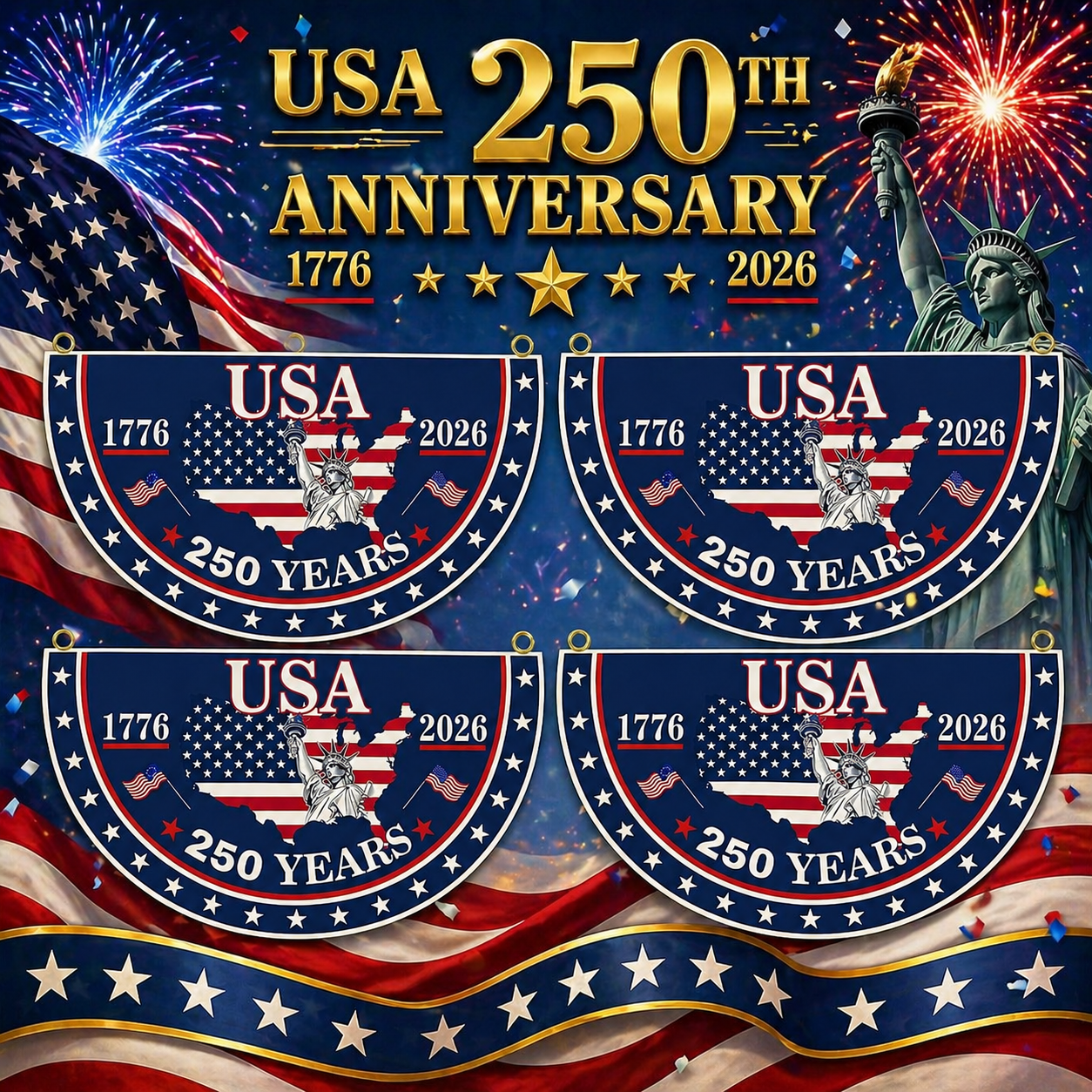 250th Anniversary USA Fan Flag