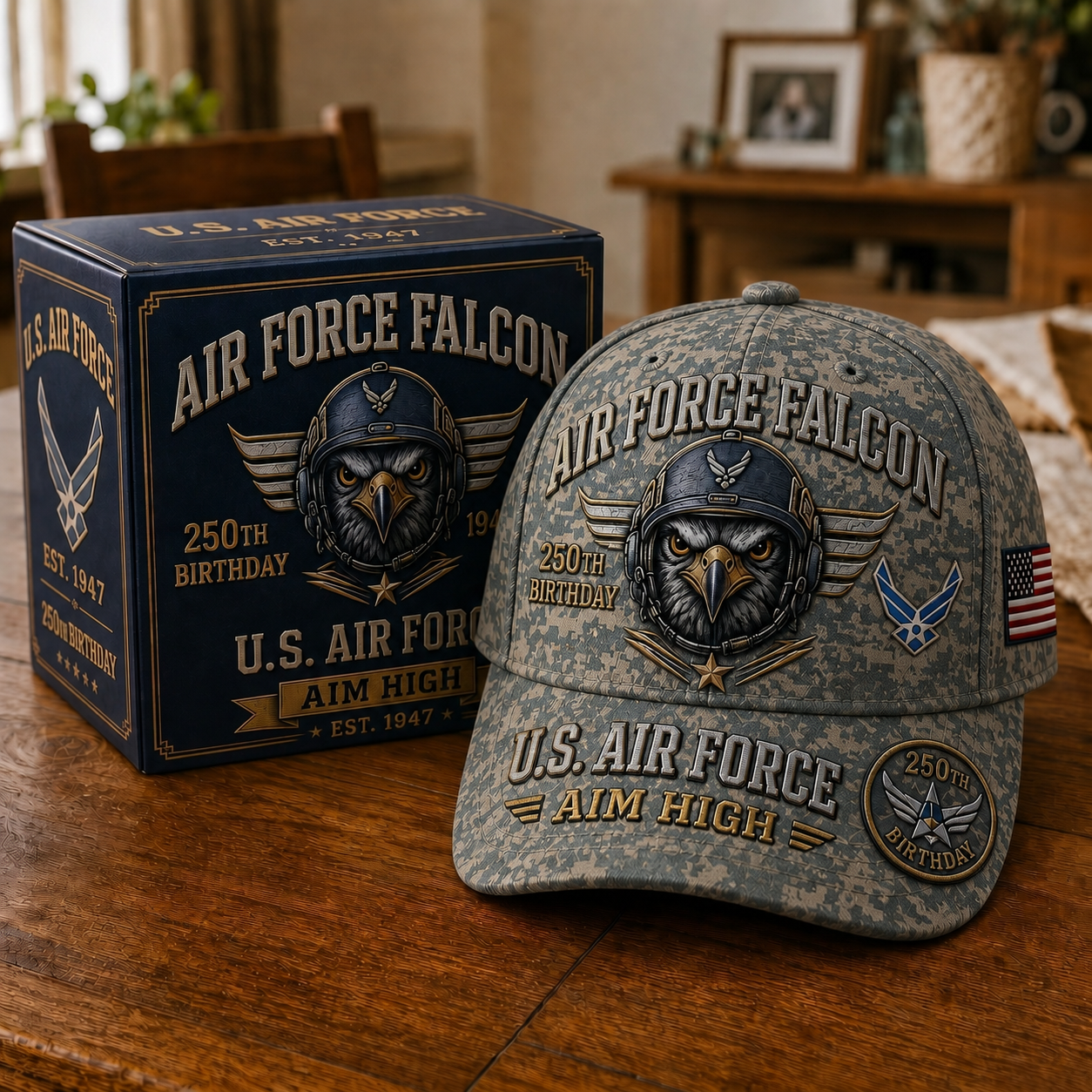 🔥 Father’s Day Sale - ❤️ Handmade Embroidered Devil Dog USMC 250th Birthday Commemorative Cap 🇺🇸