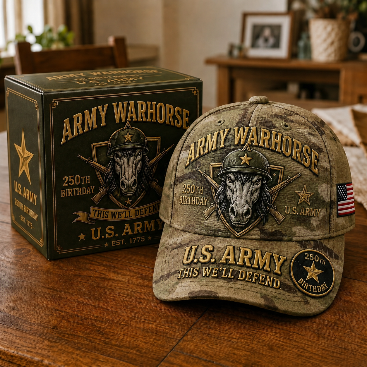 🔥 Father’s Day Sale - ❤️ Handmade Embroidered Devil Dog USMC 250th Birthday Commemorative Cap 🇺🇸