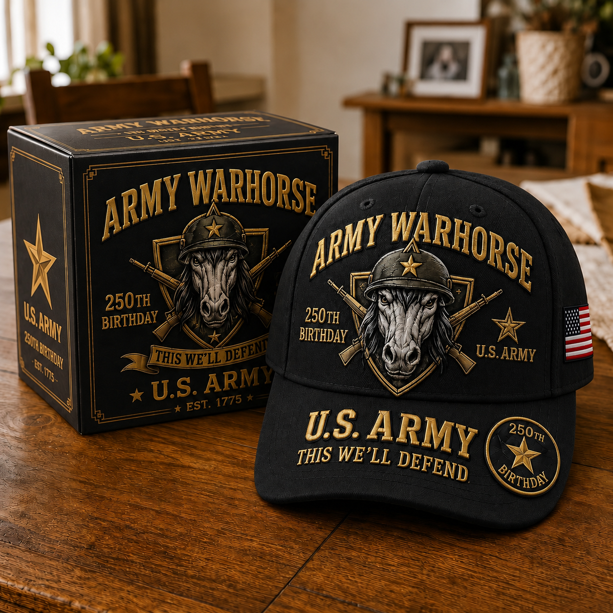 🔥 Father’s Day Sale - ❤️ Handmade Embroidered Devil Dog USMC 250th Birthday Commemorative Cap 🇺🇸