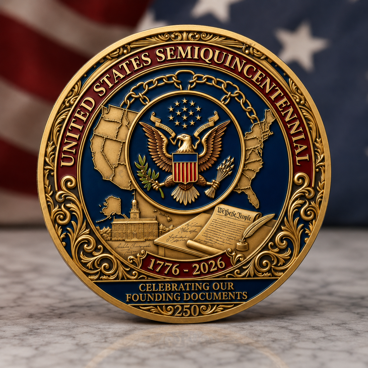 🔥Hot Sale 60% OFF🔥America 250th Anniversary Commemorative Challenge Coin