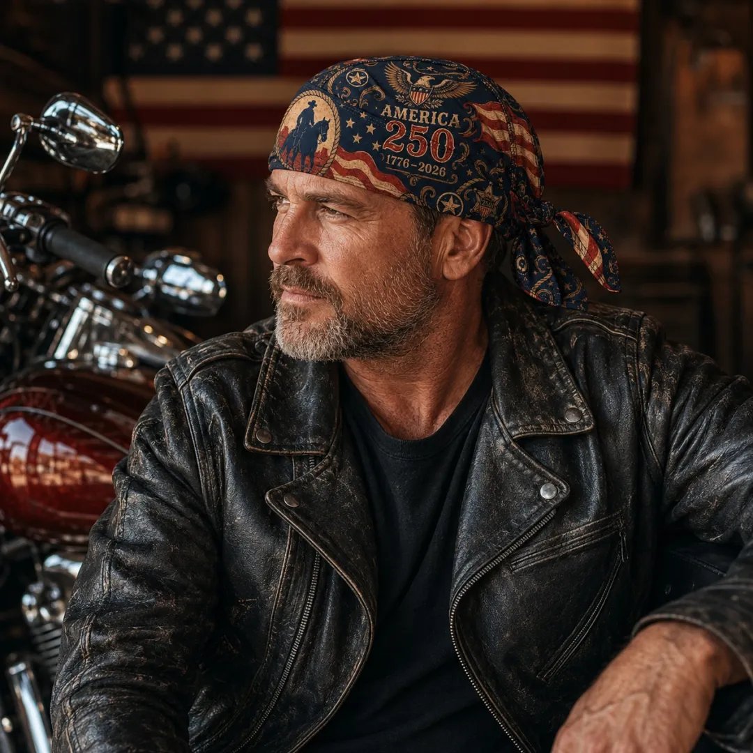 America 250 Cycling Pirate Hat / Biker Headwrap
