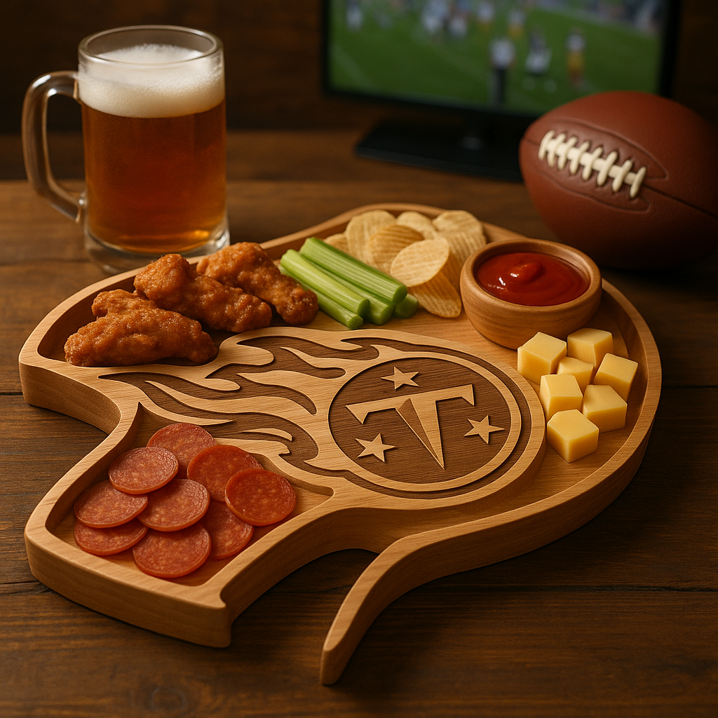 Team Legacy Wooden Charcuterie Board – Limited Edition Game Day Platter
