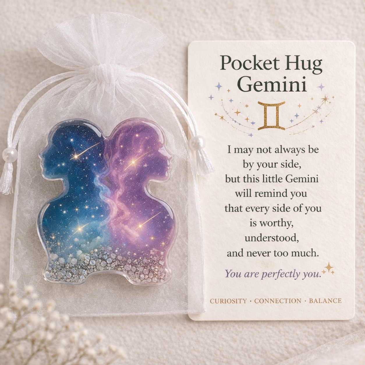 Zodiac Glass Pocket Hug