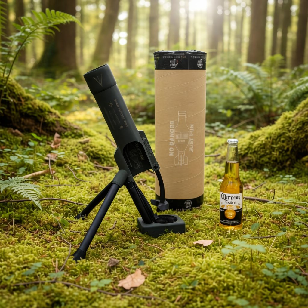 🚀 51mm Beer Bottle Mortar Bottle Opener 🍻– Novelty Cap-Launching Desk & Bar Accessory