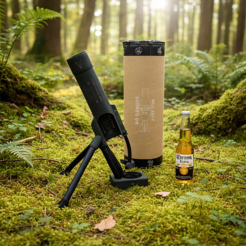 🚀 51mm Beer Bottle Mortar Bottle Opener 🍻– Novelty Cap-Launching Desk & Bar Accessory