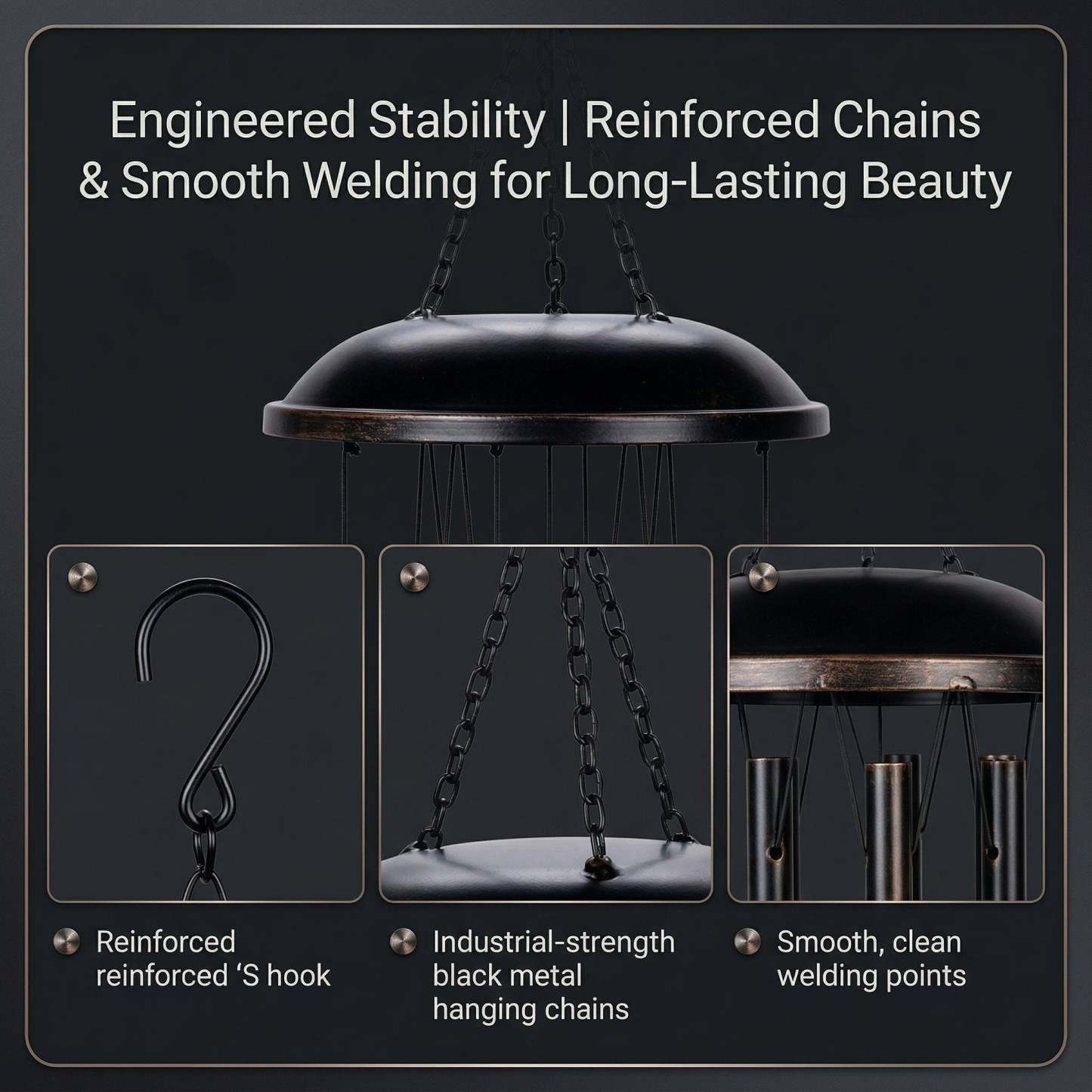 🌻Vintage Metal Chicken Wind Chime with Sunflower🐔