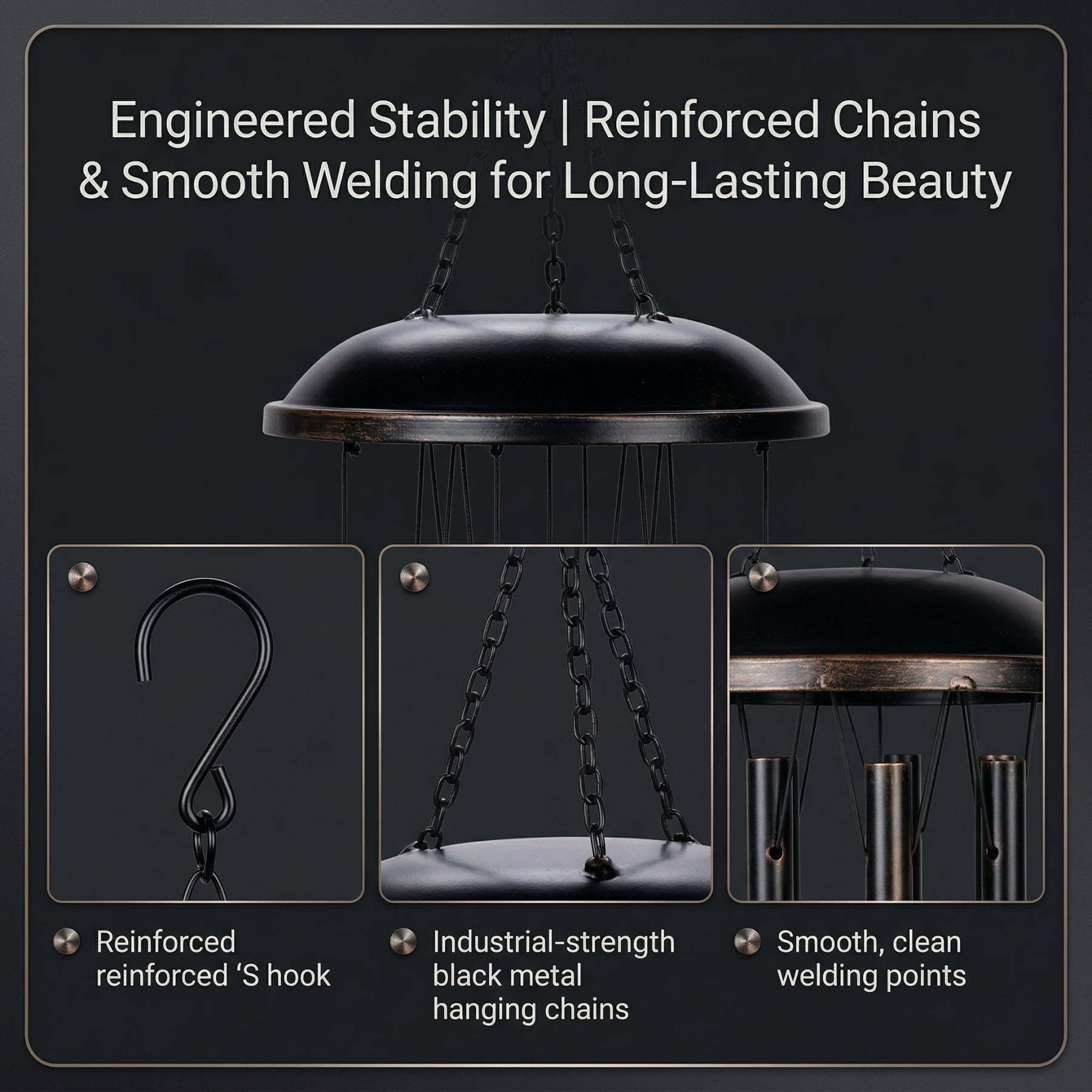 🌻Vintage Metal Chicken Wind Chime with Sunflower🐔