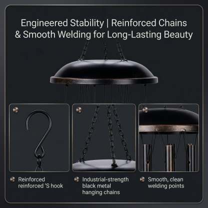 🌻Vintage Metal Chicken Wind Chime with Sunflower🐔