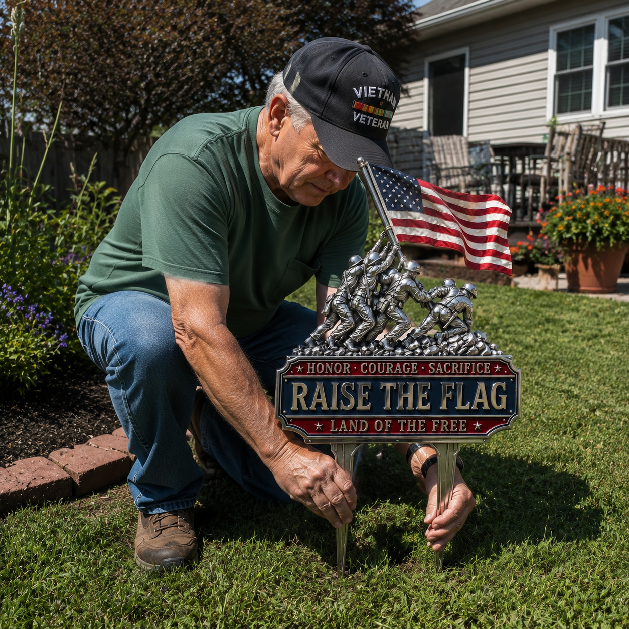 🇺🇸🔥70% Off Sale on the Last Day - Raise The Flag Patriotic Garden Stake